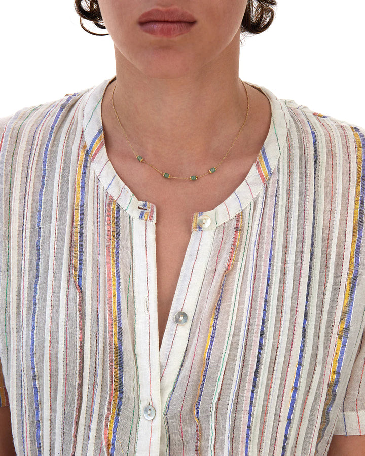 "AMAZONIA" GOLD AND GREEN AVENTURINE NECKLACE