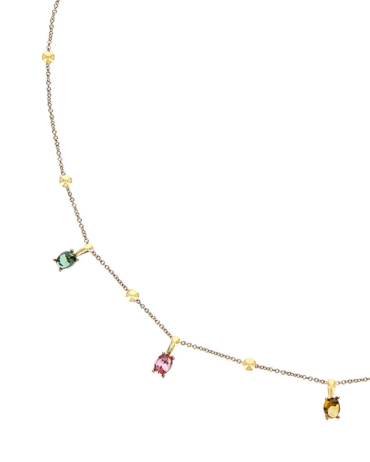 "TOURMALINES" GOLD AND TOURMALINE COLORFUL COLLAR NECKLACE