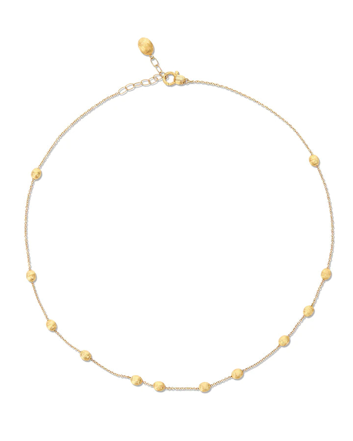 "SOFFIO" GOLD BOULES COLLAR NECKLACE