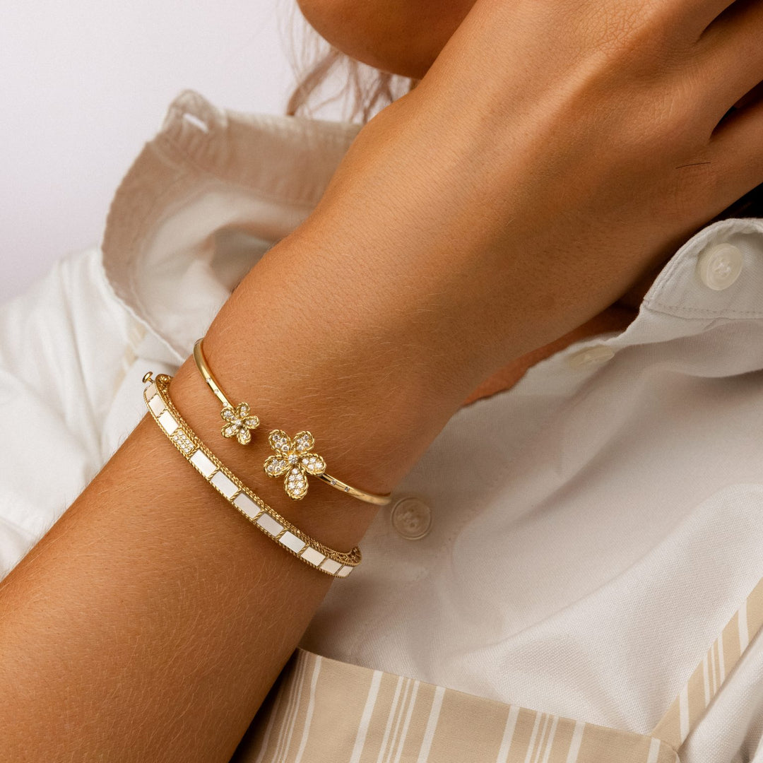 JASMINE BANGLE WITH DIAMONDS