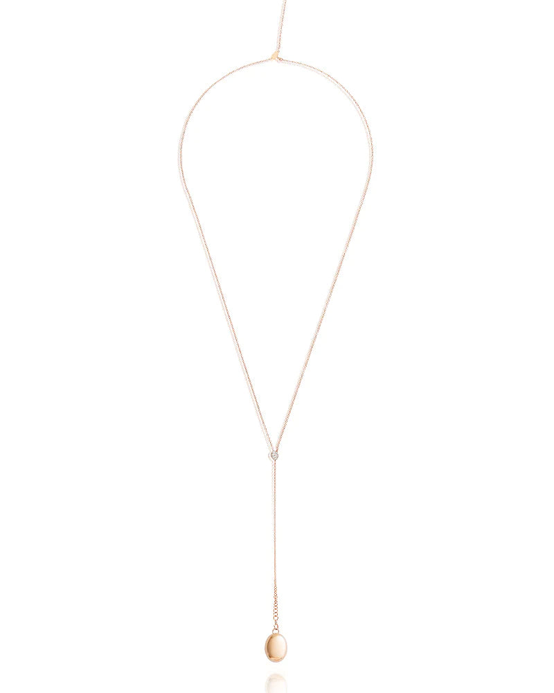 "CANDLE" ROSE GOLD AND DIAMONDS CHARMING PENDANT