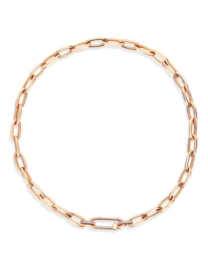 "LIBERA" ROSE GOLD NECKLACE CHAIN WITH DIAMONDS