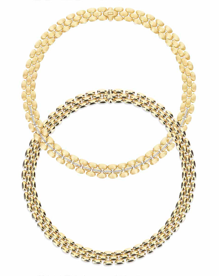 "DIVA" GOLD AND DIAMONDS STATEMENT NECKLACE