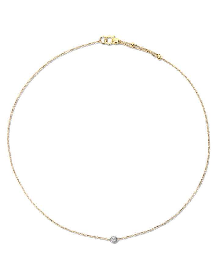 "ÉLITE" GOLD AND DIAMONDS LIGHT POINT NECKLACE