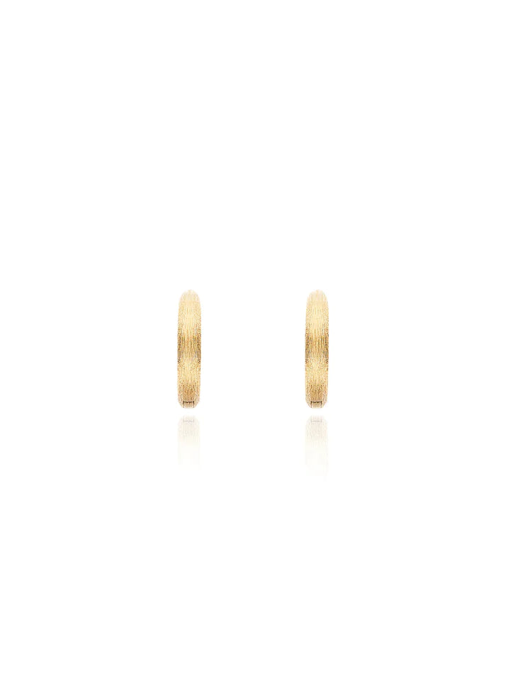 "LIBERA" GOLD HOOP EARRINGS (SMALL)