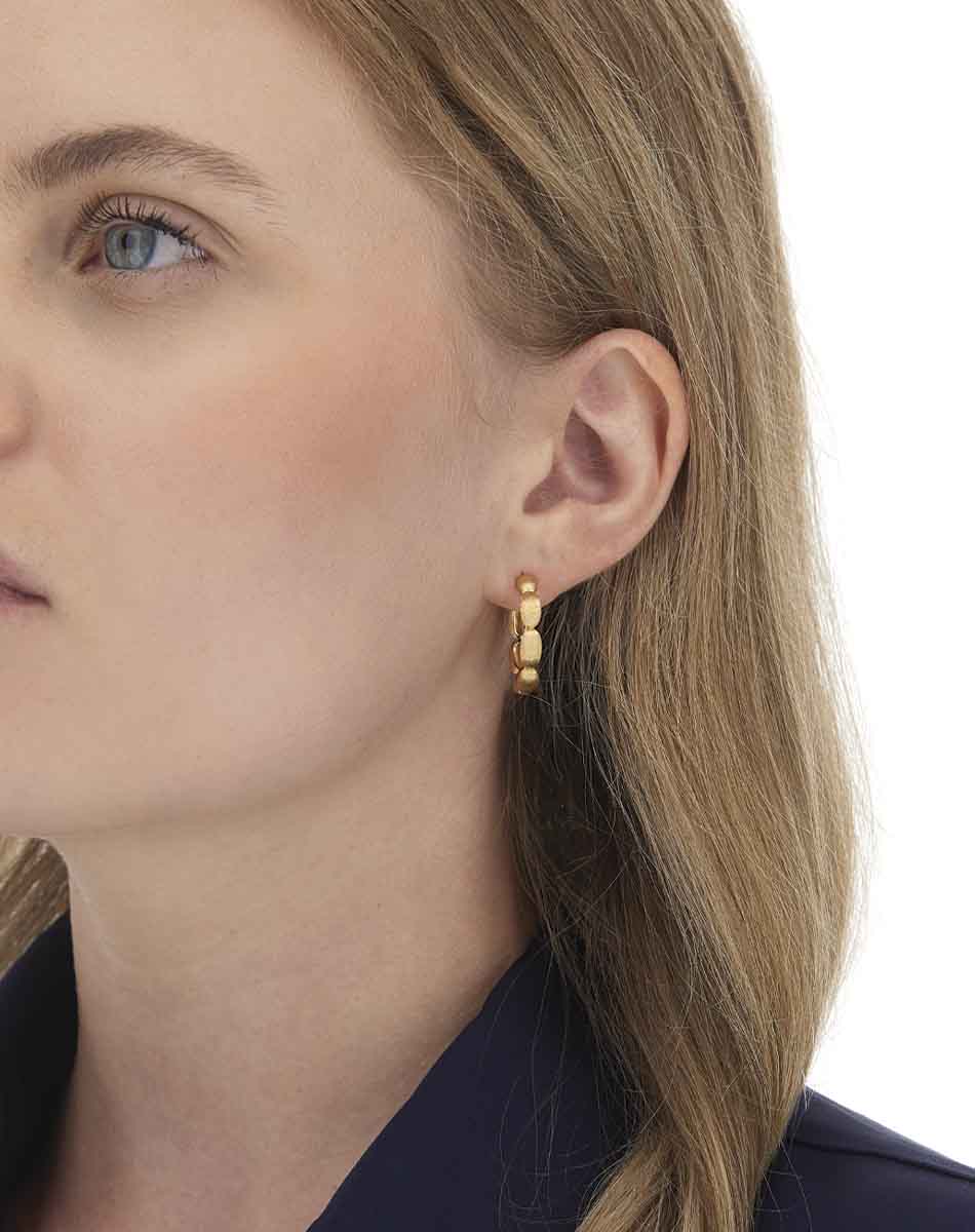"DIVA" GOLD HOOP EARRINGS (LARGE)