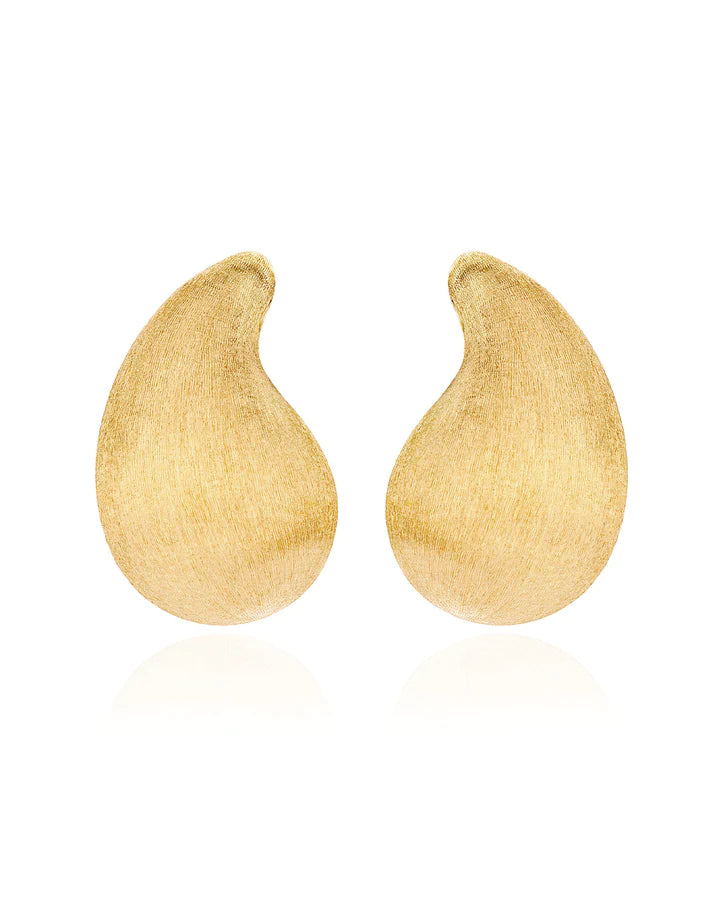 "CACHEMIRE" GOLD STUD EARRINGS