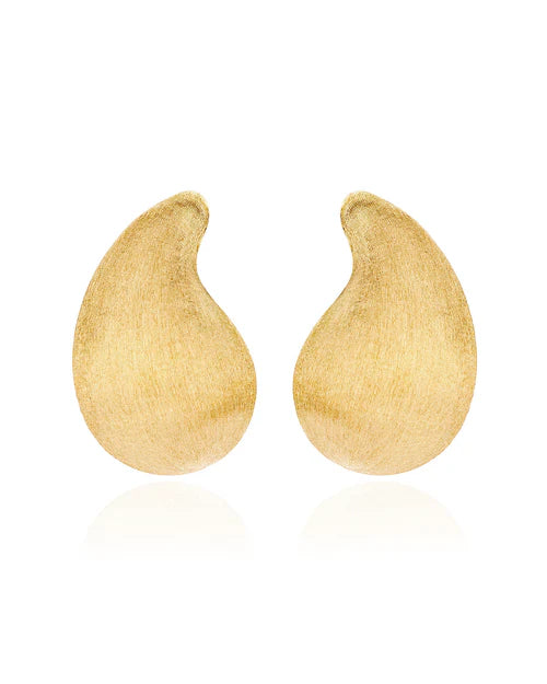 "CACHEMIRE" GOLD STUD EARRINGS