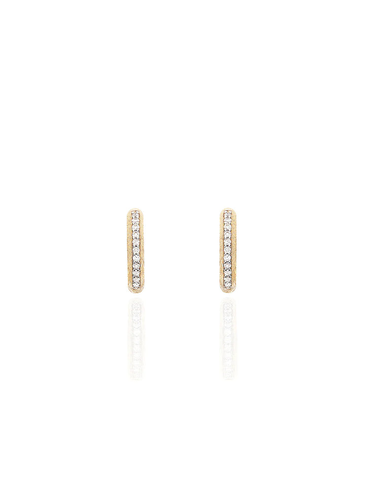 "LIBERA" GOLD AND DIAMONDS HOOP EARRINGS (SMALL)