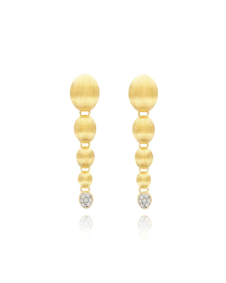 "NUVOLETTE" GOLD AND DIAMONDS CHARMING DROP EARRINGS