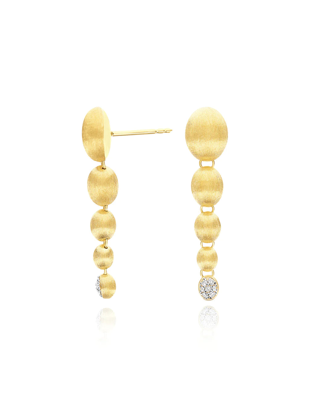 "NUVOLETTE" GOLD AND DIAMONDS CHARMING DROP EARRINGS