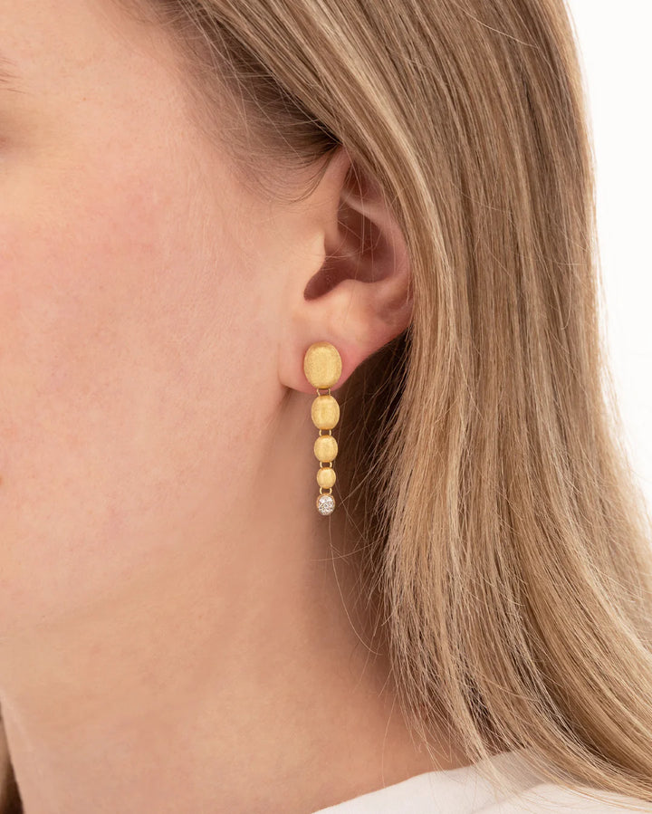 "NUVOLETTE" GOLD AND DIAMONDS CHARMING DROP EARRINGS