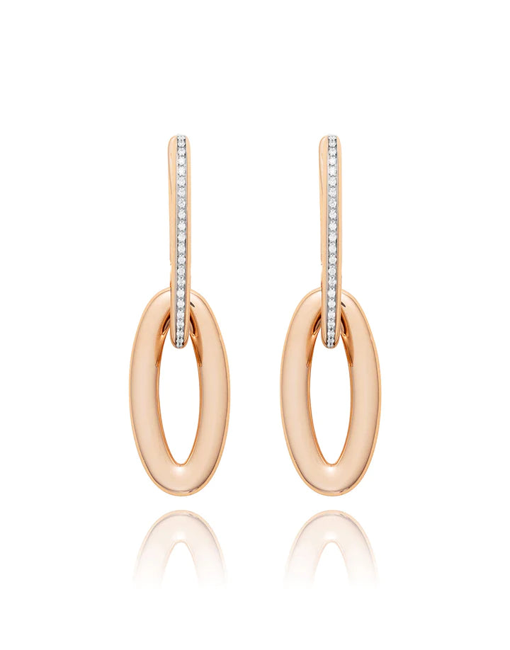 "LIBERA ICON" ROSE GOLD AND DIAMONDS EARRINGS