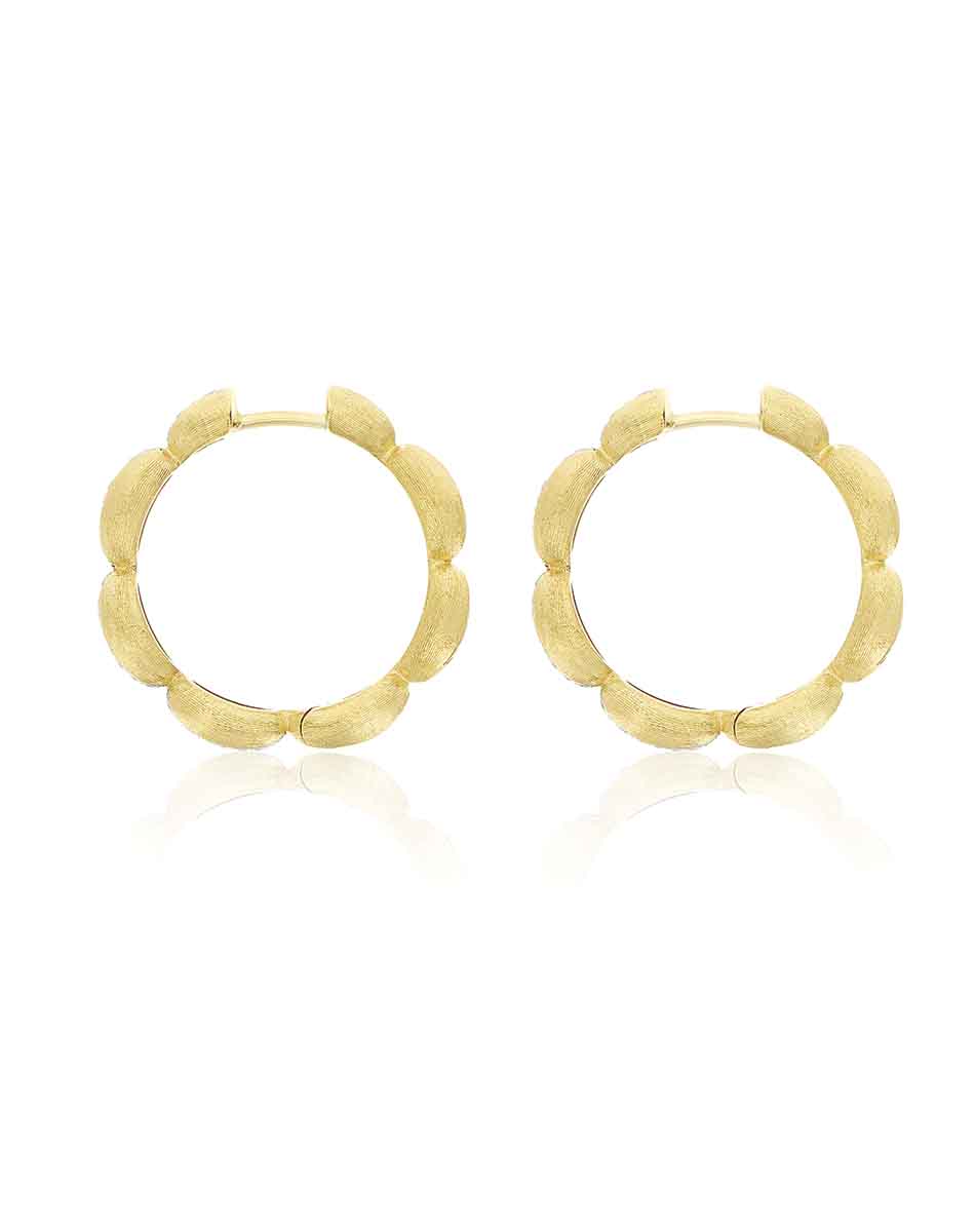 "DIVA" GOLD AND DIAMONDS HOOP EARRINGS (LARGE)