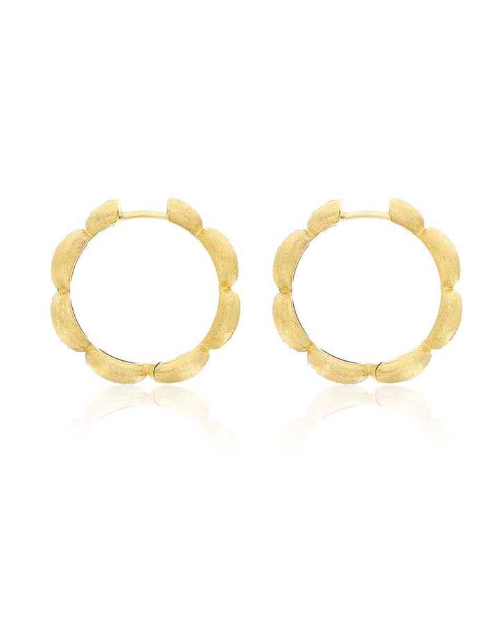 "DIVA" GOLD AND DIAMONDS HOOP EARRINGS (LARGE)