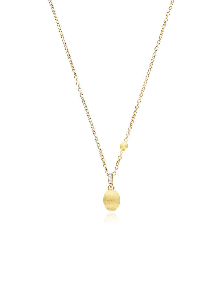 "BOULES" CHARM IN HAND-ENGRAVED GOLD AND DIAMONDS (SMALL)