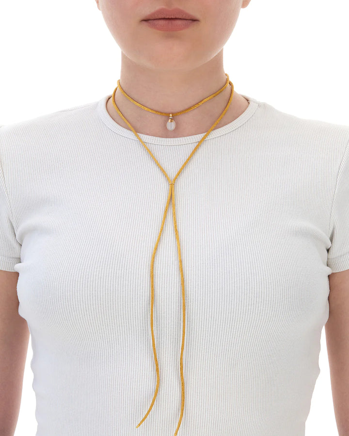 "WHITE DESERT" GOLD, DIAMONDS AND MOONSTONE PENDANT (SMALL)