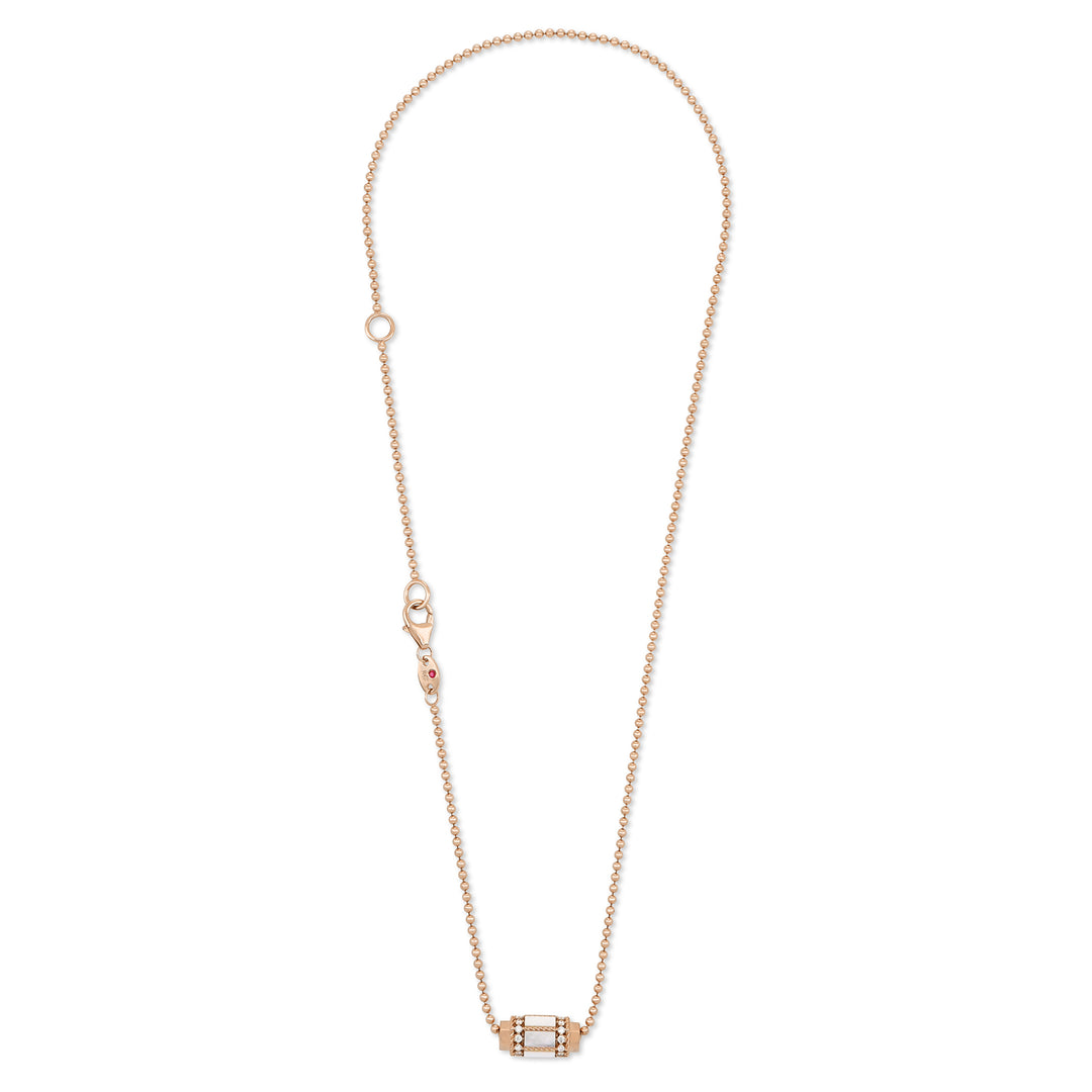 ART DECO NECKLACE WITH MOTHER OF PEARL AND DIAMONDS