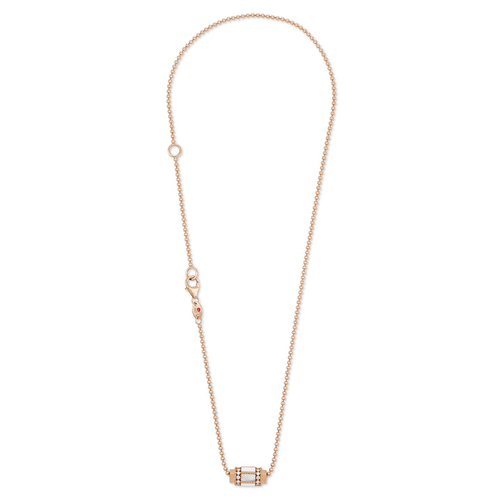 ART DECO NECKLACE WITH MOTHER OF PEARL AND DIAMONDS