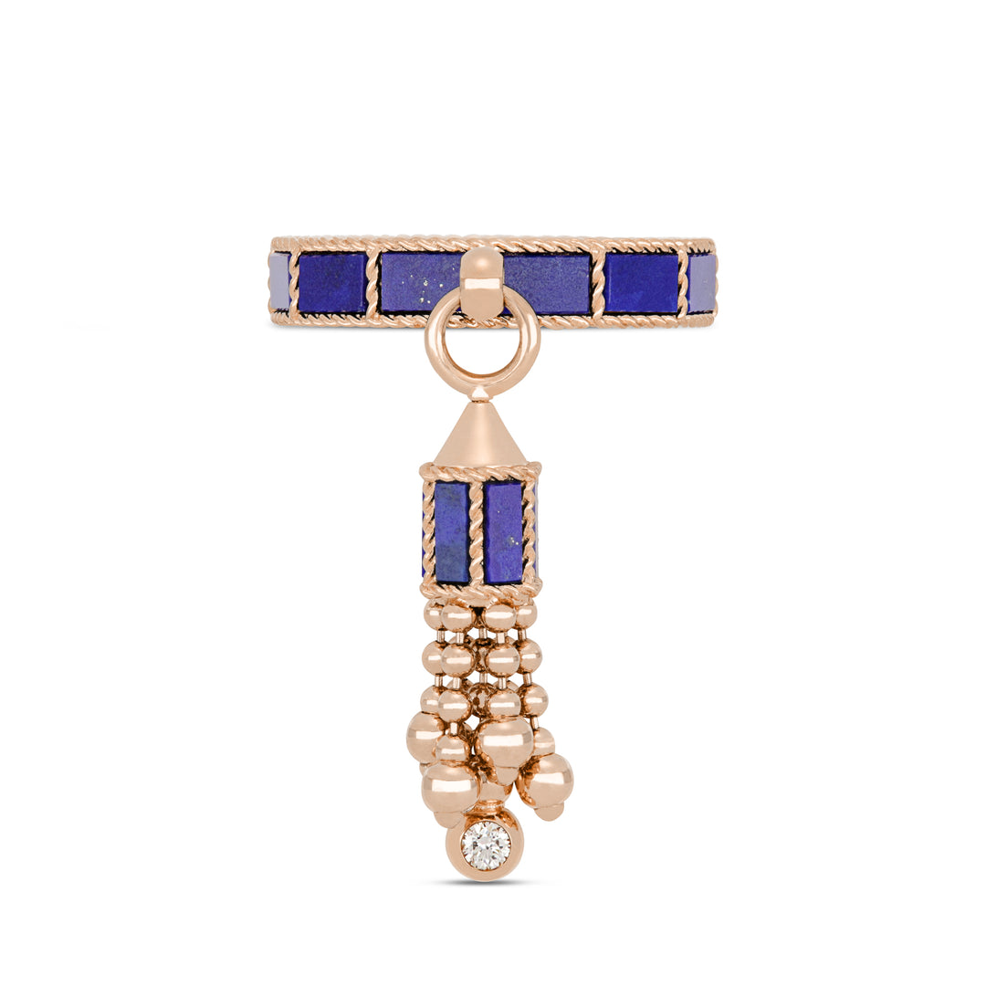 ART DECO RING WITH LAPIS LAZULI AND DIAMONDS