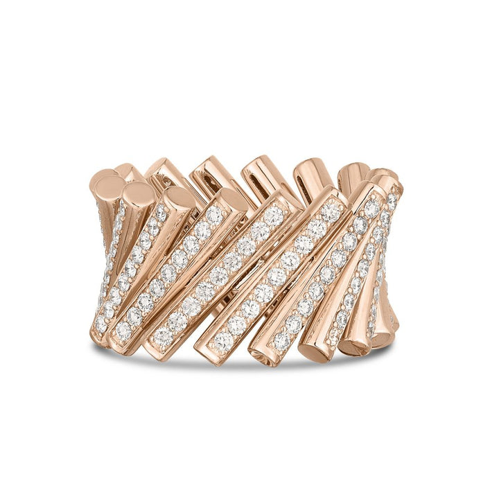 DOMINO RING WITH DIAMONDS