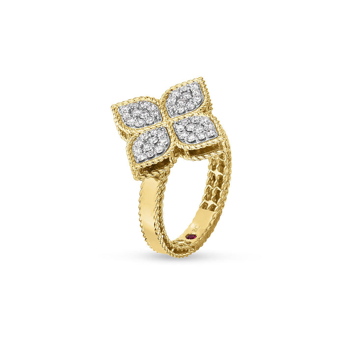 PRINCESS FLOWER RING WITH DIAMONDS