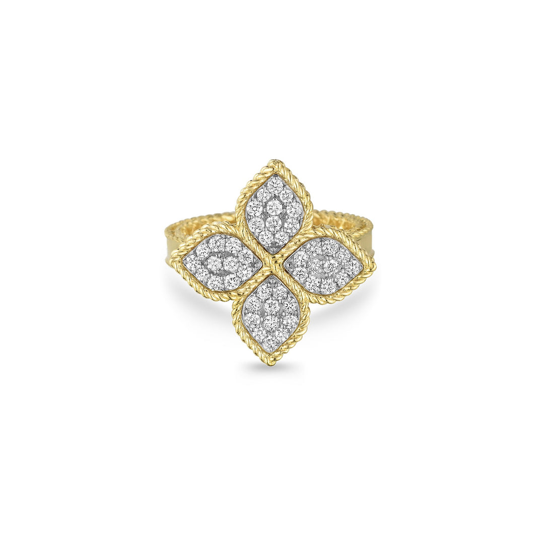 PRINCESS FLOWER RING WITH DIAMONDS