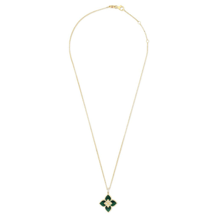 VENETIAN PRINCESS PENDANT WITH DIAMONDS AND MALACHITE