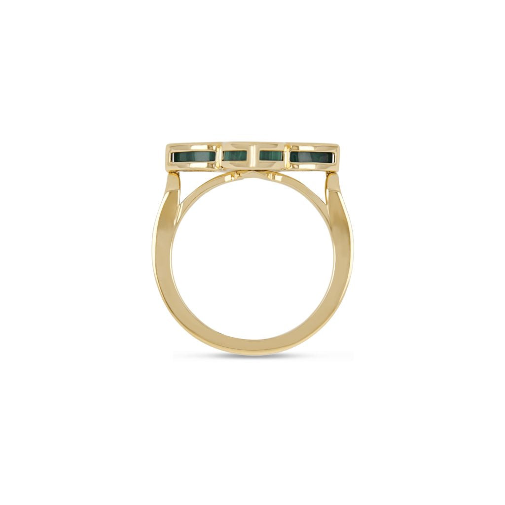 VENETIAN PRINCESS RING WITH MALACHITE