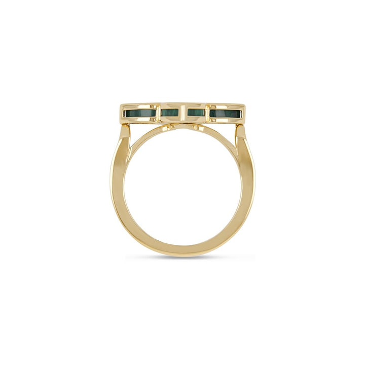 VENETIAN PRINCESS RING WITH MALACHITE