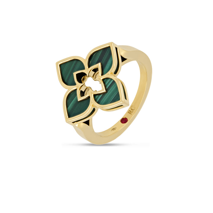 VENETIAN PRINCESS RING WITH MALACHITE