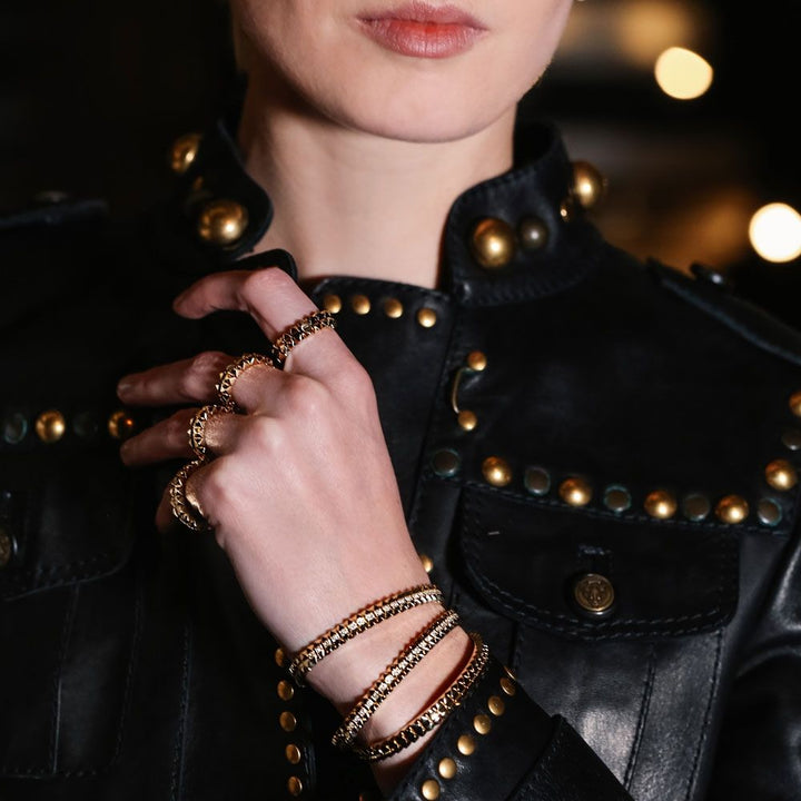 ROCK & DIAMONDS BANGLE WITH DIAMONDS