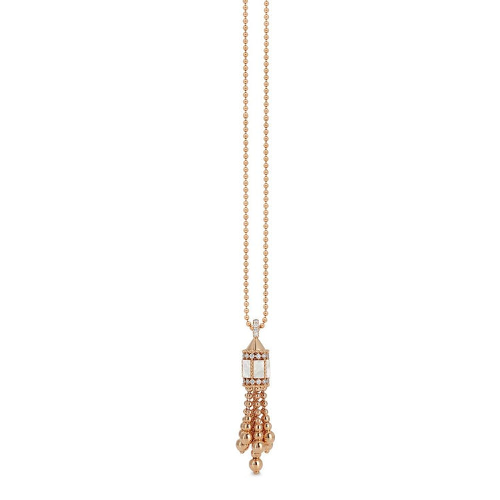ART DECO NECKLACE WITH MOTHER OF PEARL AND DIAMONDS