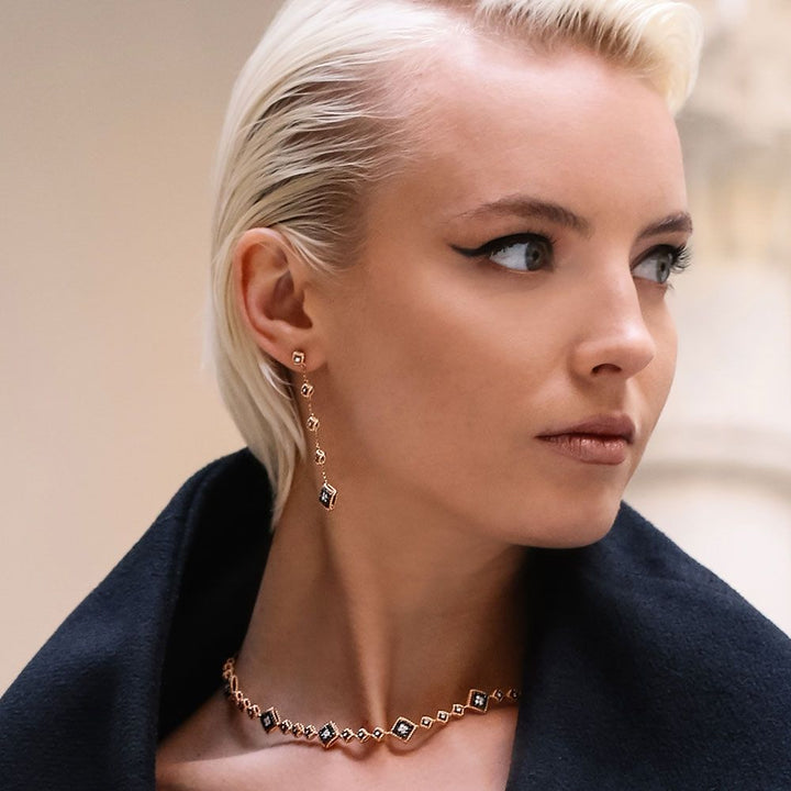 PALAZZO DUCALE EARRINGS WITH BLACK DIAMONDS