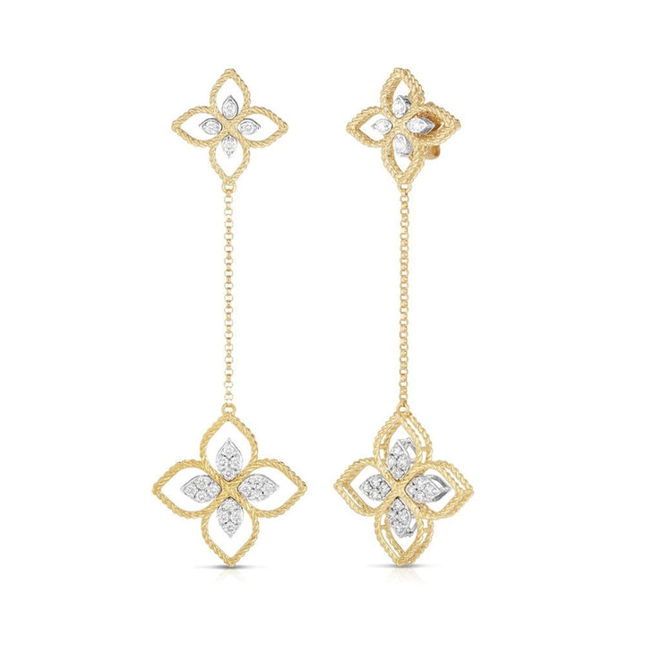 PRINCESS FLOWER EARRINGS WITH DIAMONDS