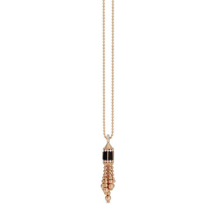 ART DECO NECKLACE WITH BLACK JADE AND DIAMONDS