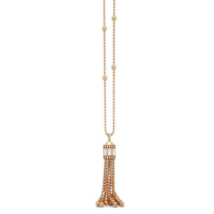 ART DECO NECKLACE WITH MOTHER OF PEARL AND DIAMONDS