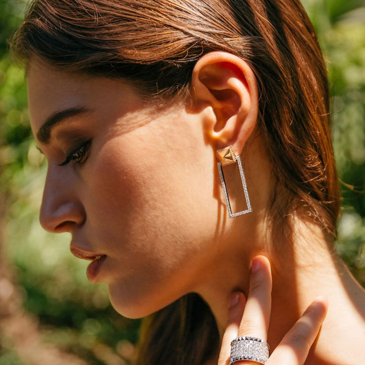 ROCK & DIAMONDS EARRINGS WITH DIAMONDS