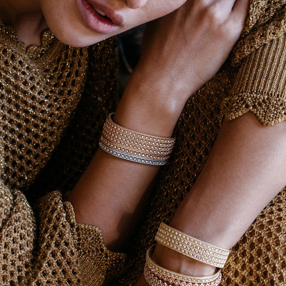 ROMAN BAROCCO BANGLE WITH DIAMONDS