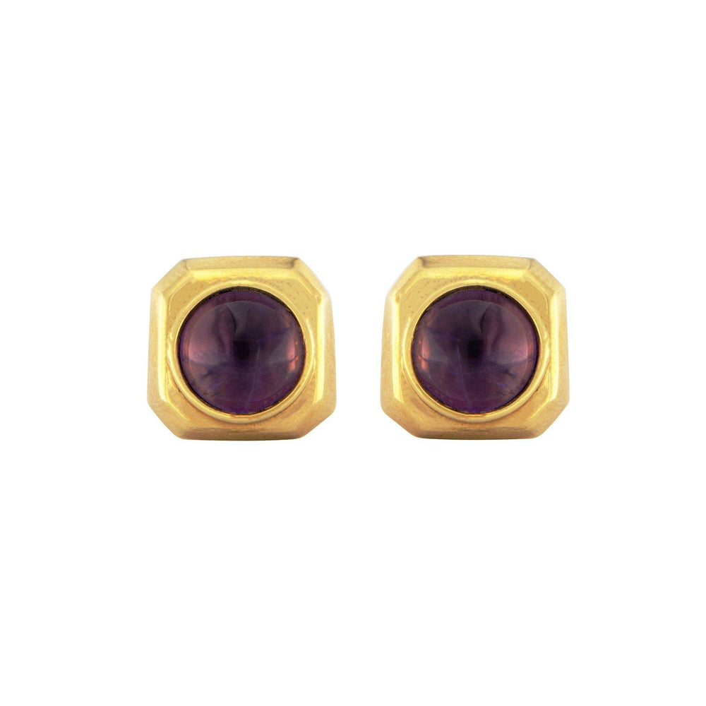 Amethyst&Gold Cufflinks - S.Vaggi Jewelry Store