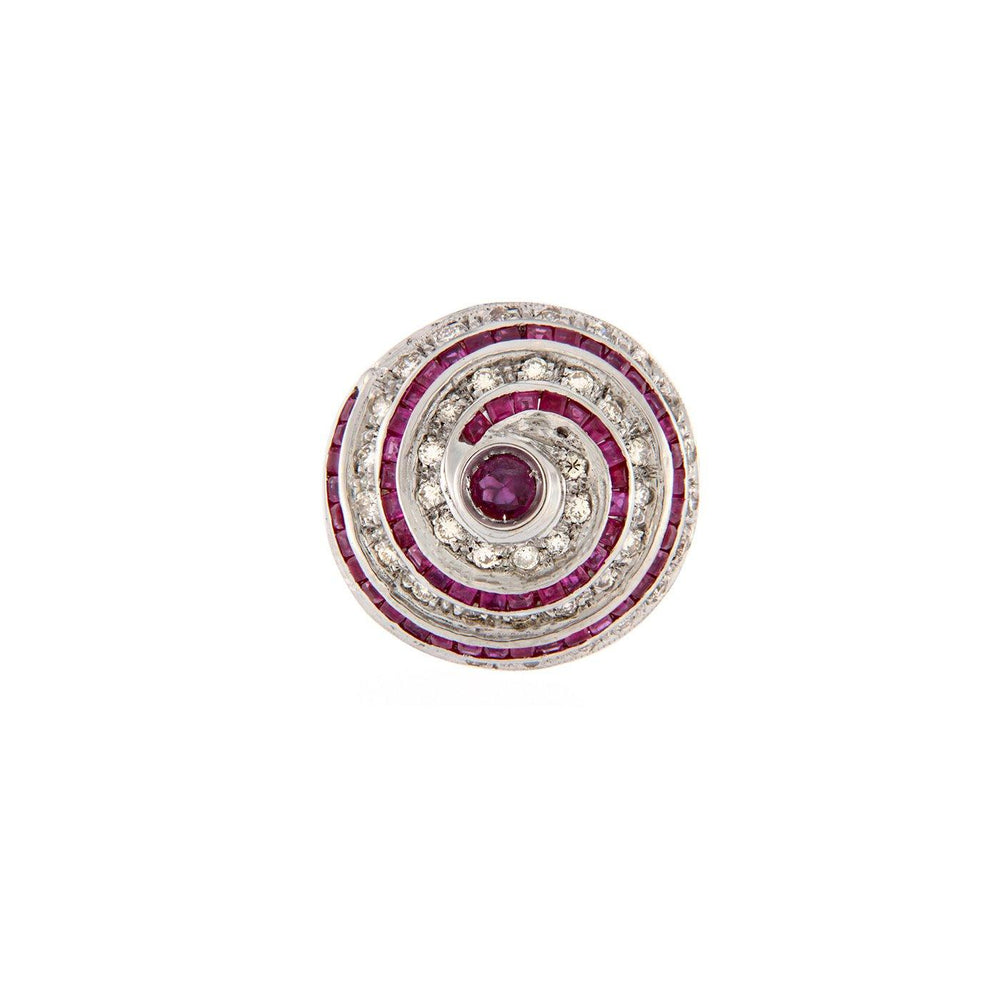 Rubies Candy Cone Gold Ring - S.Vaggi Jewelry Store