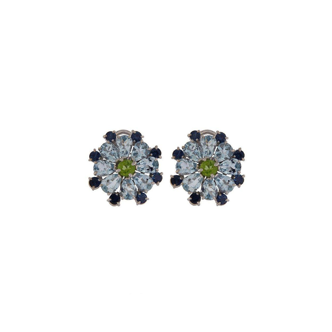Daisy Aqua Earrings - S.Vaggi Jewelry Store
