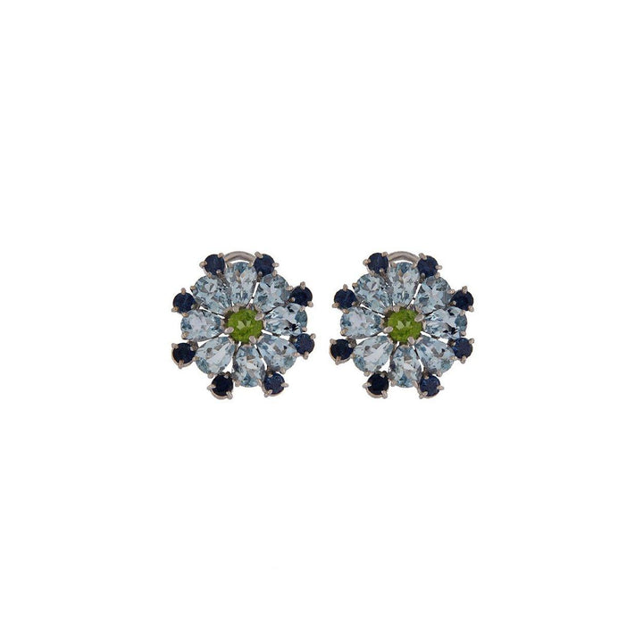 Daisy Aqua Earrings - S.Vaggi Jewelry Store