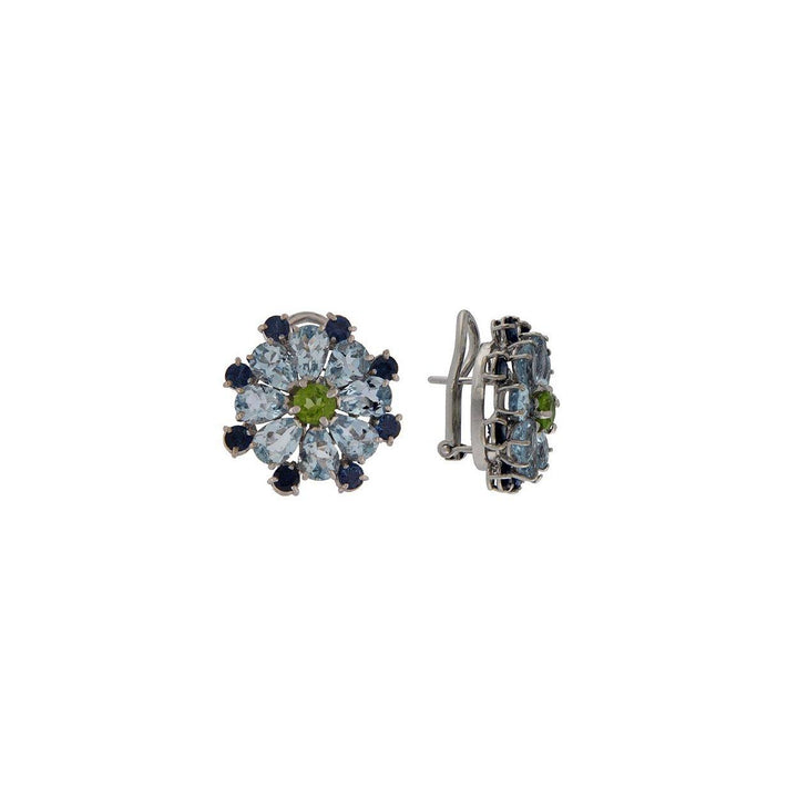 Daisy Aqua Earrings - S.Vaggi Jewelry Store