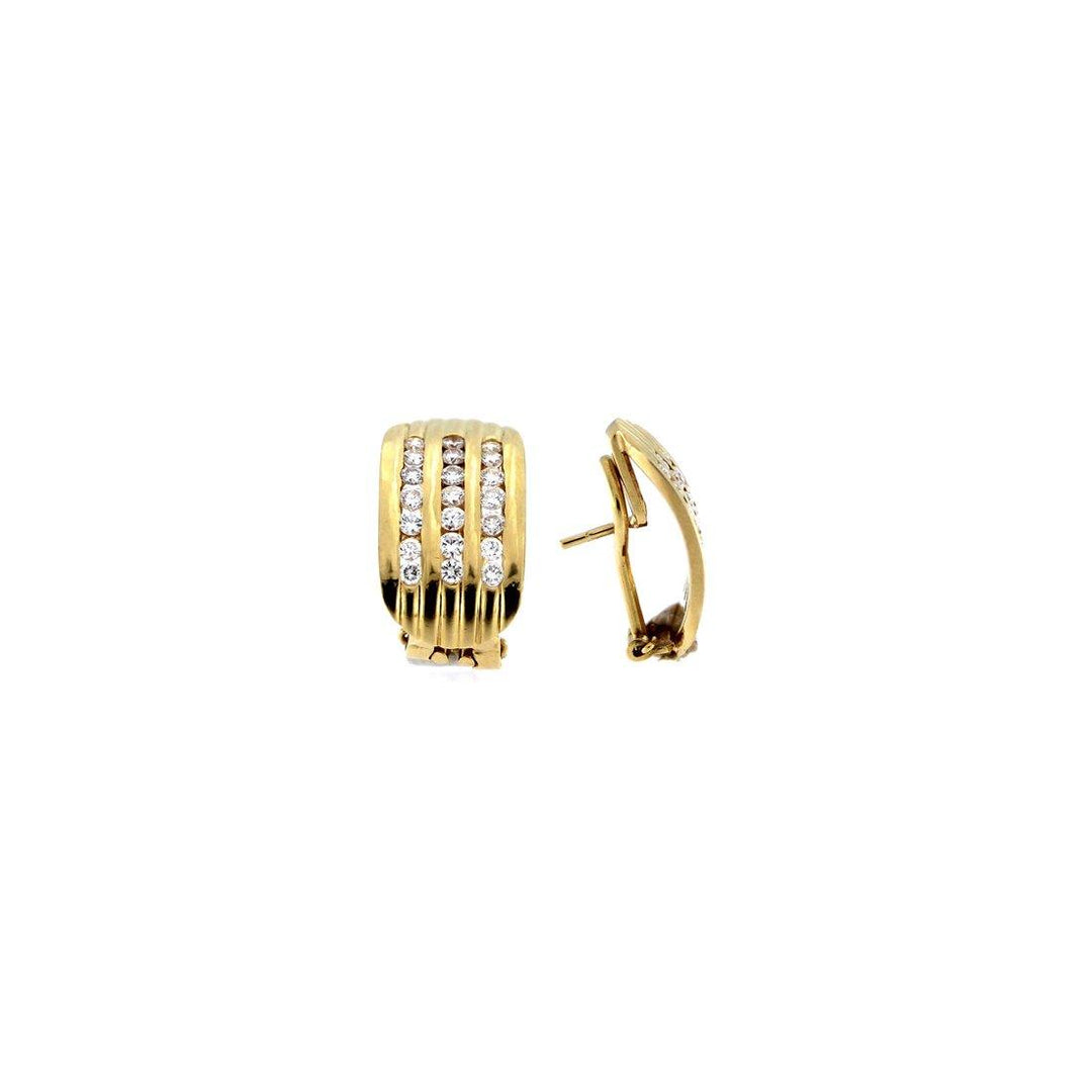 Diamond Striped Earrings - S.Vaggi Jewelry Store
