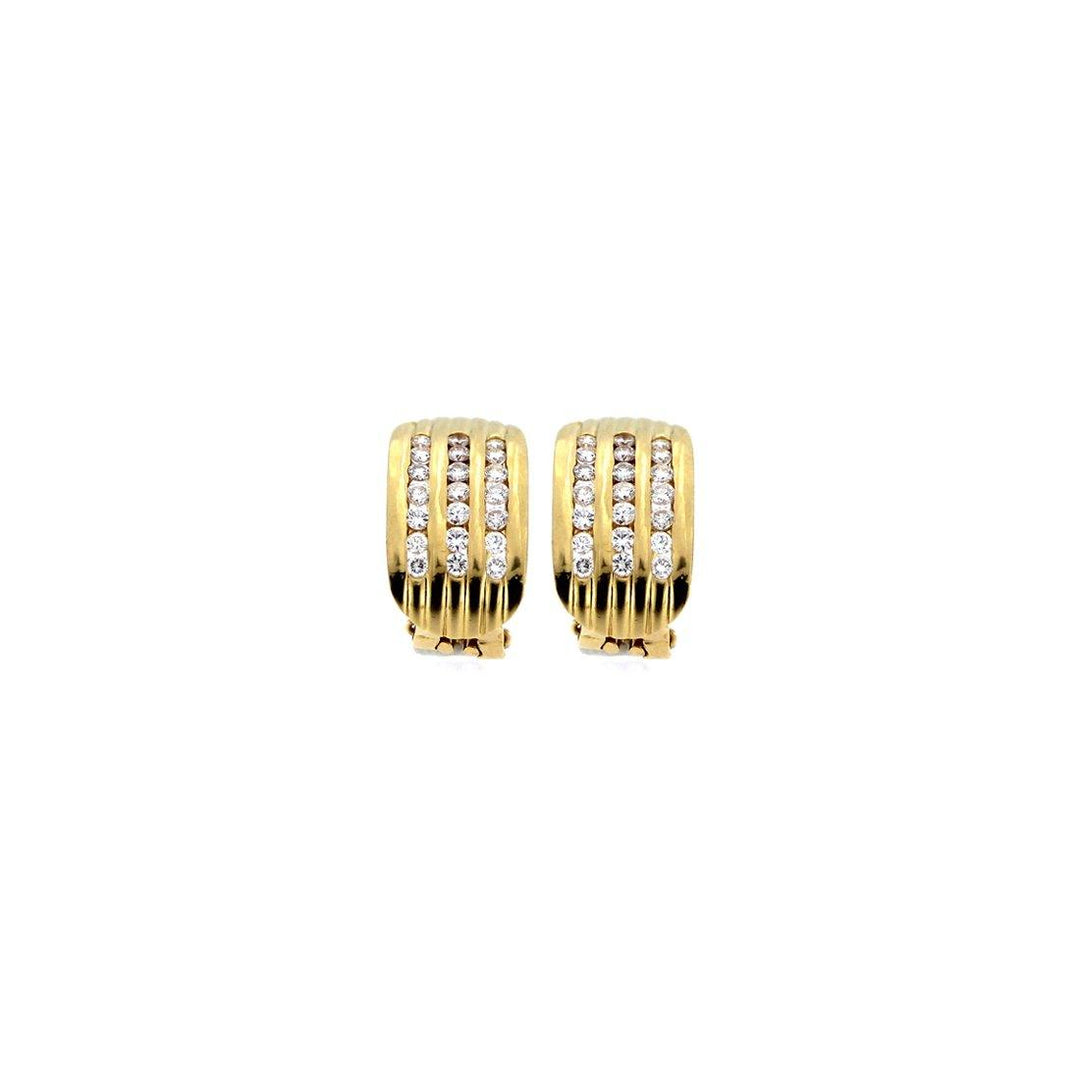 Diamond Striped Earrings - S.Vaggi Jewelry Store