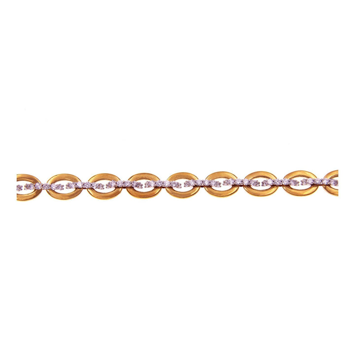 Diamond Rose Link Bracelet - S.Vaggi Jewelry Store