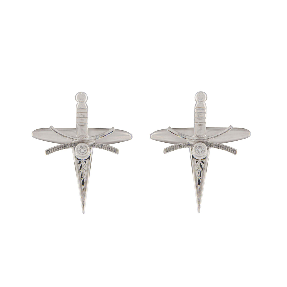 Diamond Sword Cufflinks - S.Vaggi Jewelry Store