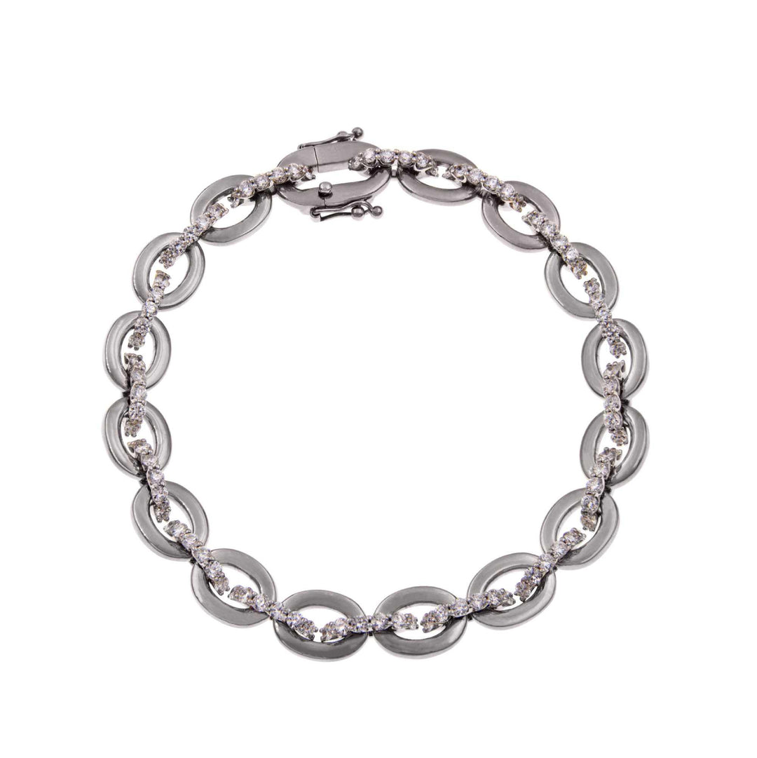 Diamond White Link Bracelet - S.Vaggi Jewelry Store