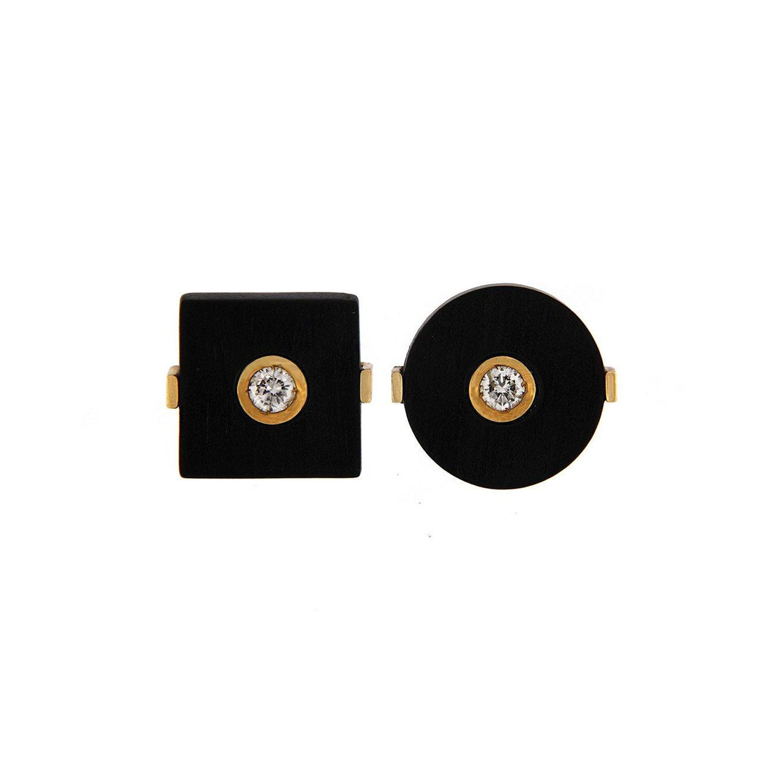 Geometrical Wood Earrings - S.Vaggi Jewelry Store